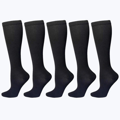 Pack de 5 Pares de Medias de Compresión Negras